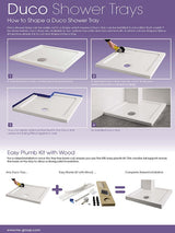 MX Ducostone Low Profile 45mm Rectangular Shower Tray How to Shape a Duco Shower Tray