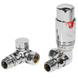 Ajax Round Corner Thermostatic Radiator Valves in Chrome