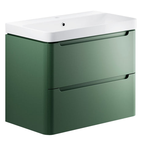 Ajax Ferriby Matt Sage Green Wall Hung Vanity Unit 805mm