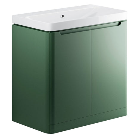 Ajax Ferriby Matt Sage Green Floor Standing Vanity Unit 805mm