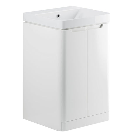 Ajax Ferriby White Gloss Floor Standing Vanity Unit 500mm