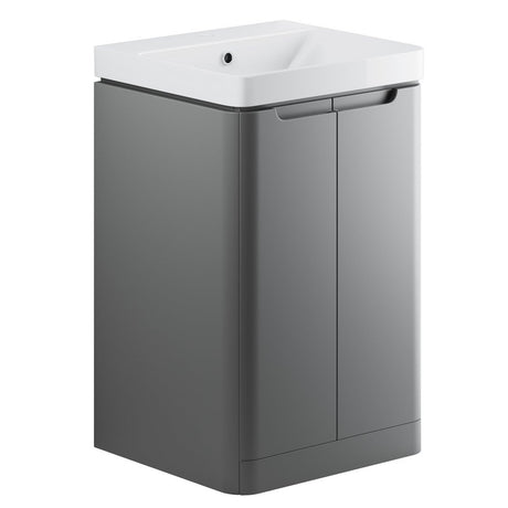 Ajax Ferriby Matt Grey Floor Standing Vanity Unit 500mm