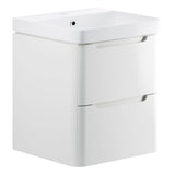 Ajax Ferriby White Gloss Wall Hung Vanity Unit 605mm