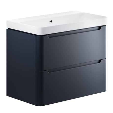 Ajax Ferriby Matt Indigo Wall Hung Vanity Unit 805mm