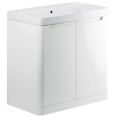 Ajax Ferriby White Gloss Floor Standing Vanity Unit 805mm