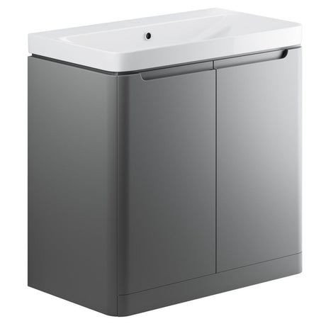 Ajax Ferriby Matt Grey Floor Standing Vanity Unit 805mm