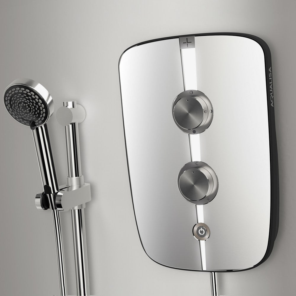 Aqualisa Lumi+ Electric Shower Mirrored Chrome  10.5kW 2