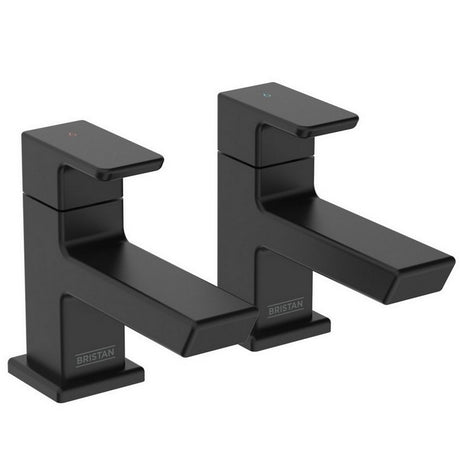 Bristan Cobalt Basin Pillar Taps in Black