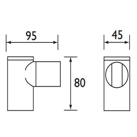 Bristan Wall Parking Bracket 101 Chrome Dimensions