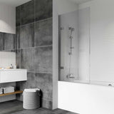 Roman Haven8 Hinged Bath Screen in Silver