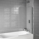 Scudo S6 Radius Edge 6mm Bath Screen in Chrome