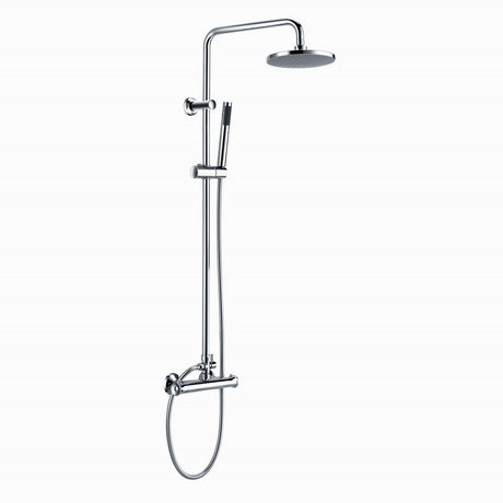 Scudo Chrome Round Rigid Riser Shower