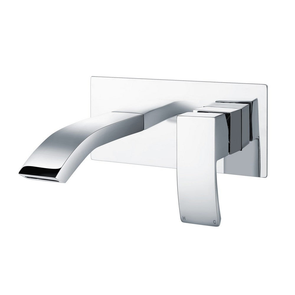 TAP253 Scudo Descent Chrome Wall Mounted Basin Mixer