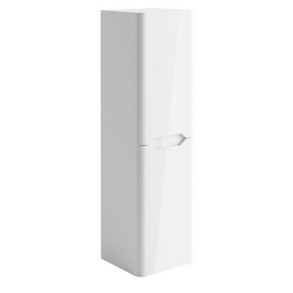 Scudo Ella Gloss White Tall Boy Cabinet