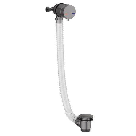 Scudo Gunmetal Overflow Bath Filler with Waste