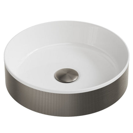 Scudo Koko Round Fluted Countertop Basin Gunmetal