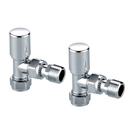 Scudo Modern Angled Chrome Radiator Valves