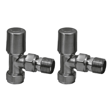 Scudo Modern Angled Gunmetal Radiator Valves