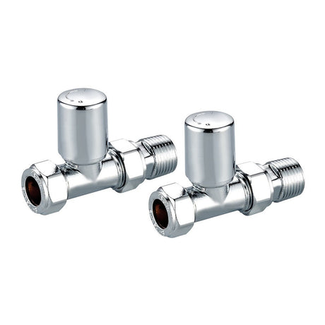 Scudo Modern Straight Chrome Radiator Valves