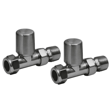 Scudo Modern Straight Gunmetal Radiator Valves