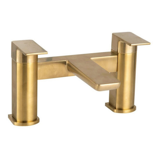 Scudo Muro Brushed Brass Bath Filler