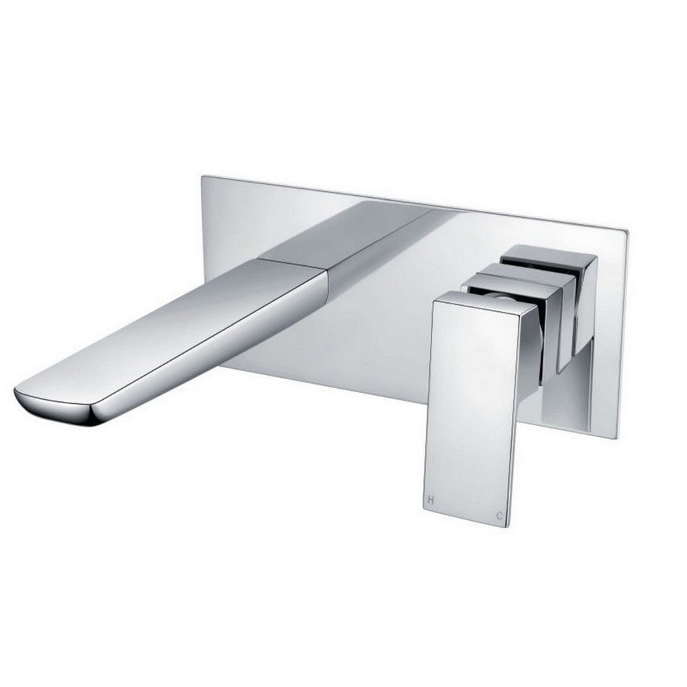 Scudo Muro Chrome Wall Mounted Basin Mixer