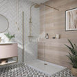 Scudo S8 Brushed Brass Wetroom Panel