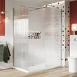 Scudo S8 Chrome Fluted Wetroom Panel