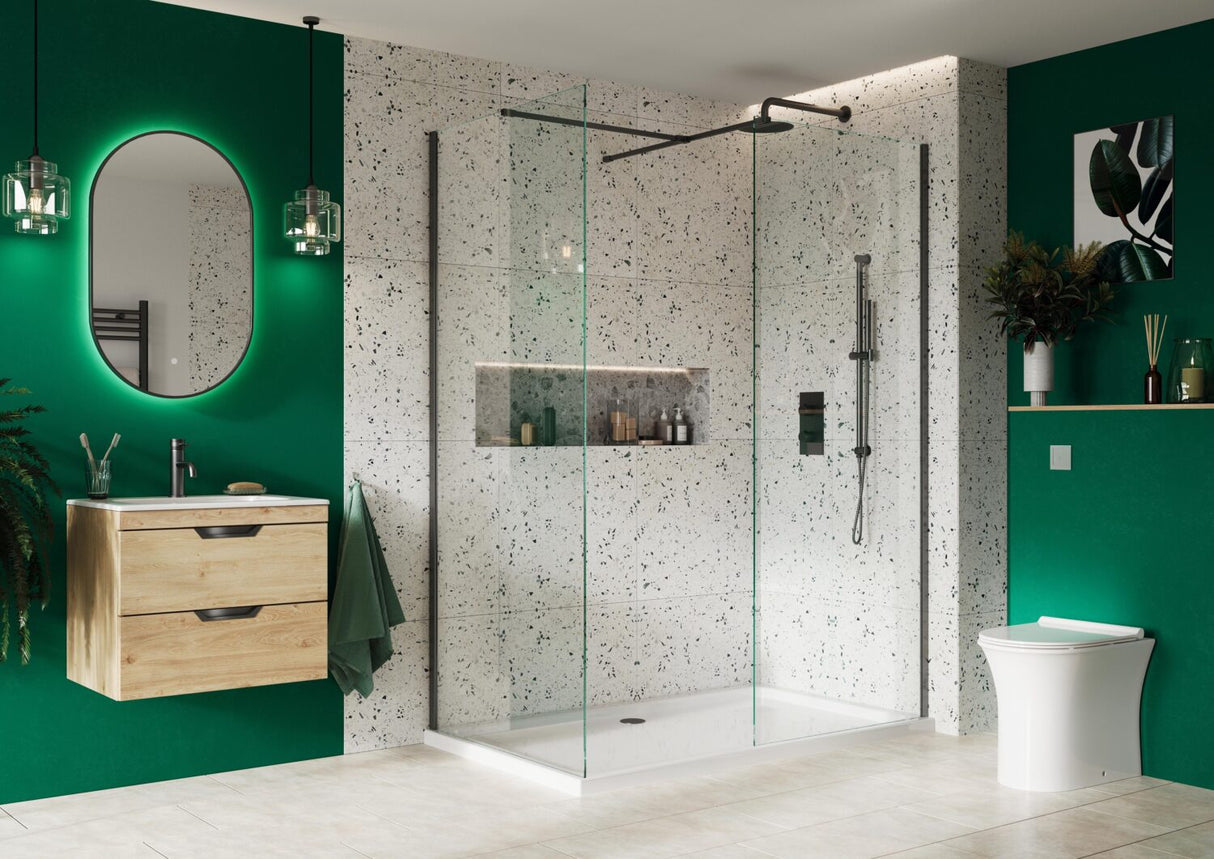 Scudo S8 Gunmateal Wetroom Panel