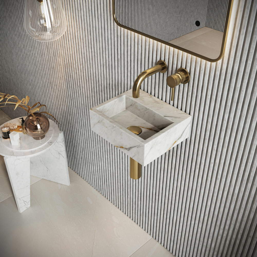 Scudo Sanctuary Cloakroom Marble Basin Arabescato