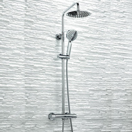 Scudo Serena Chrome Round Rigid Riser Shower