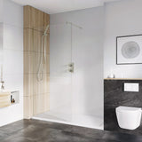 Roman Haven Select 10mm Brushed Nickel Wetroom Panel