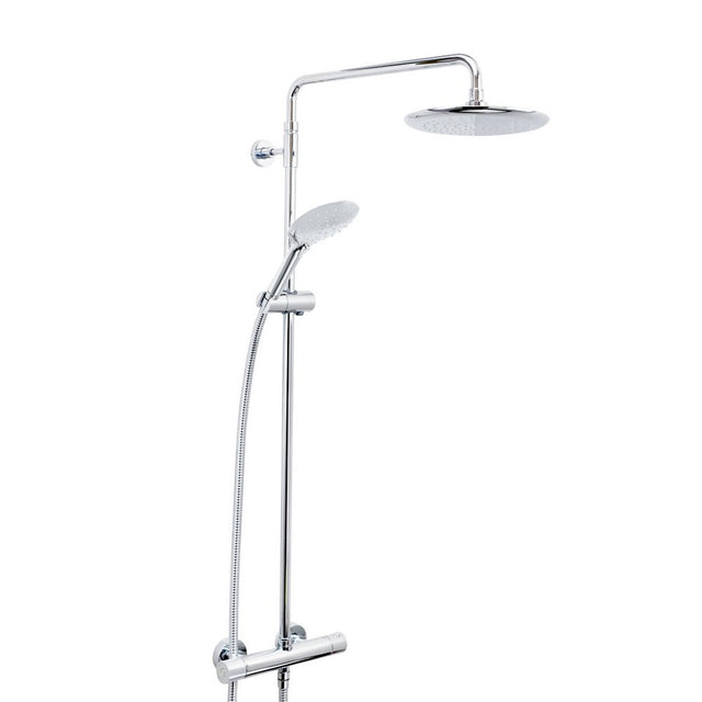Bristan Claret Thermostatic Rigid Riser Diverter Shower with Fixed & Adjustable Heads