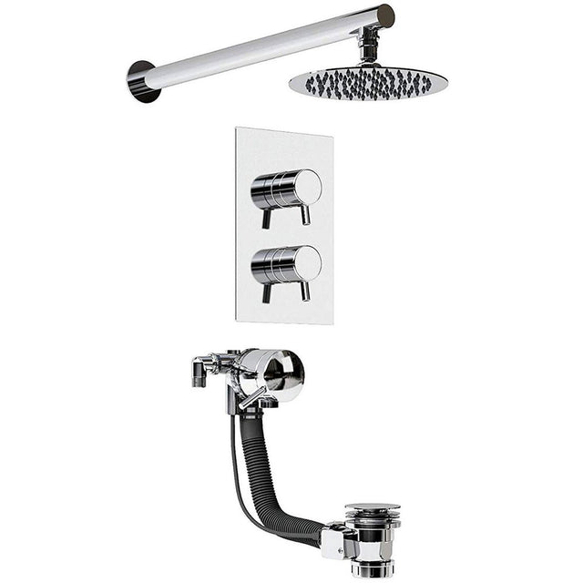 Bristan Prism Thermostatic Recessed Shower Pack with Fixed Head & Bath Filler