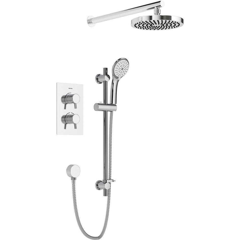 Bristan Prism Thermostatic Recessed Shower Pack with Fixed & Adjustable Heads