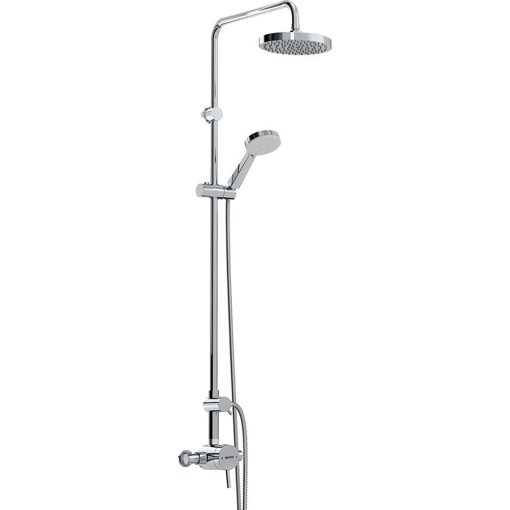 Bristan Prism Thermostatic Rigid Riser Diverter Shower with Fixed & Adjustable Heads