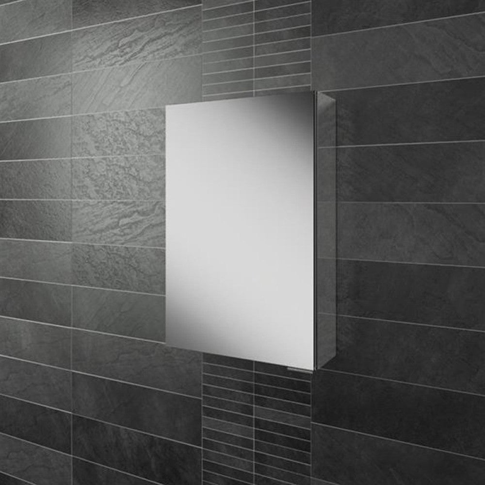 HIB Eris 40 Aluminium Bathroom Cabinet with Mirror Sides 400 x 600mm