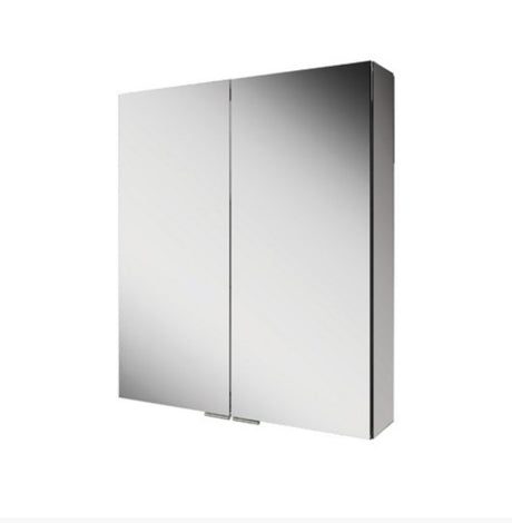 HIB Eris 60 Aluminium Bathroom Cabinet with Mirror Sides 600 x 700mm
