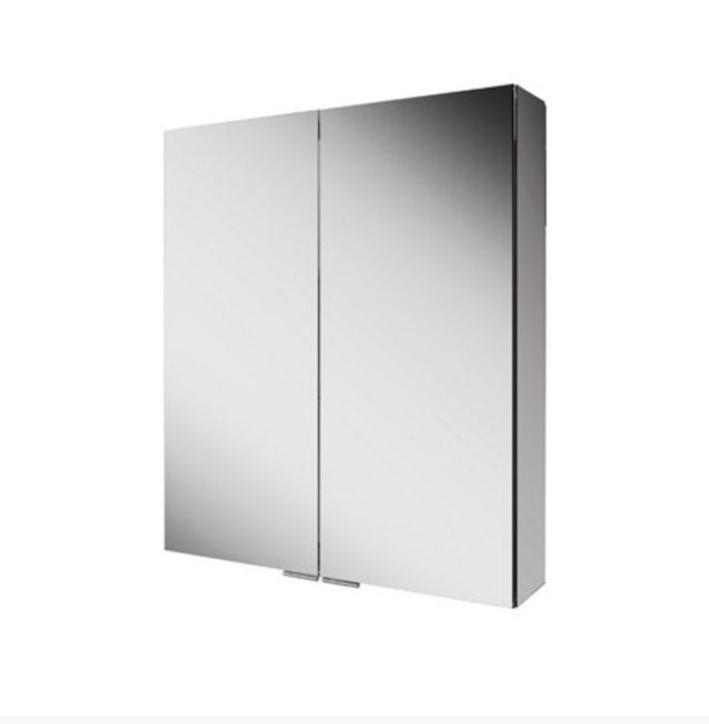 HIB Eris 80 Aluminium Bathroom Cabinet with Mirror Sides 800 x 700mm