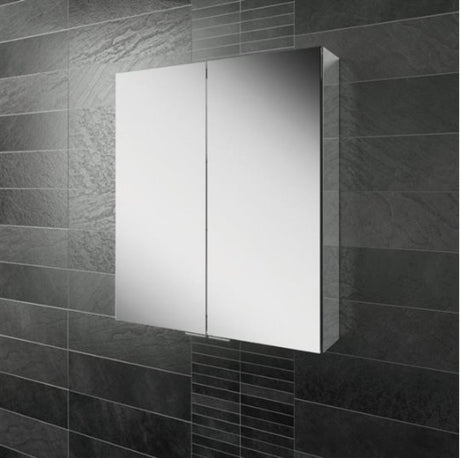 HIB Eris 60 Aluminium Bathroom Cabinet with Mirror Sides 600 x 700mm lifestyle