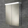 HIB Flare LED Aluminium Bathroom Cabinet with Mirrored Sides 600 x 700mm