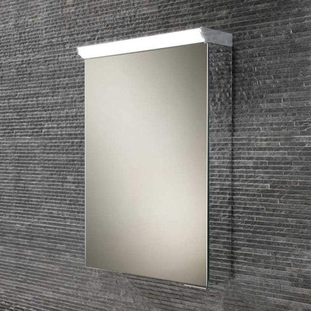 HIB Flux LED Aluminium Bathroom Cabinet with Mirrored Sides 400 x 600mm
