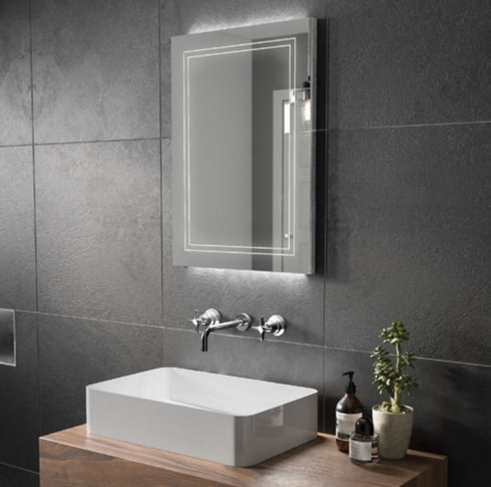 HIB Outline 50 LED Ambient Mirror 700 x 500mm Lifestyle