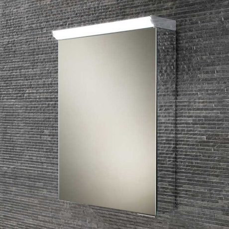 HIB Spectrum LED Aluminium Bathroom Cabinet with Mirrored Sides 500 x 700mm
