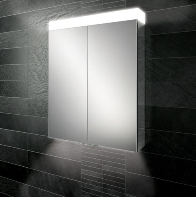 HiB Apex 60 LED Aluminium Bathroom Cabinet with Mirrored Sides 600 x 750mm