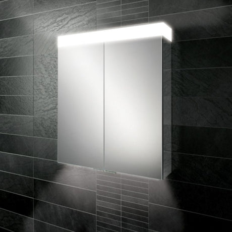 HiB Apex 80 LED Aluminium Bathroom Cabinet with Mirrored Sides 800 x 750mm