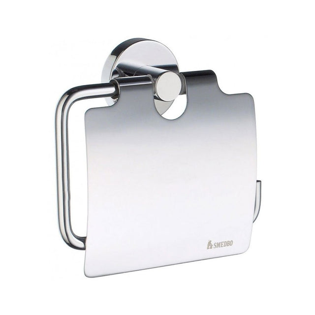 Smedbo Home Toilet Roll Holder with Cover Polished Chrome